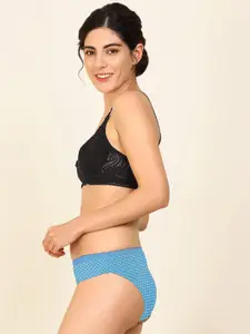 Aamarsh Self-Design Cotton Bra With Briefs