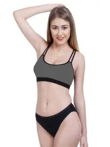 Aamarsh Mid-Rise Briefs & Non Padded Bra