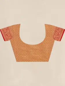 Mitera Woven Design Zari Silk Blend Kanjeevaram Saree