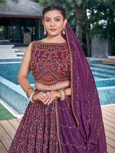 Chandbaali Embroidered Thread Work Ready to Wear Lehenga & Blouse With Dupatta