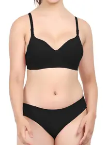 PIBU  Pack Of 3 Cotton Bra Panty Lingerie Sets