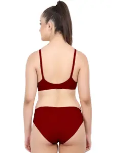 Aamarsh Pack Of 2 Lightly Padded Cotton Bra With Briefs