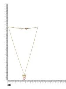 Jazz and Sizzle Gold-Plated Cubic Zirconia Studded Pendant With Chain