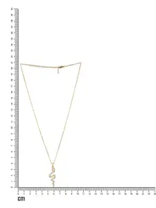 Jazz and Sizzle Gold-Plated Cubic Zirconia Studded Pendant With Chain