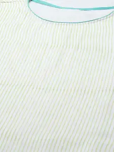 Biba Striped Unstitched Dress Material