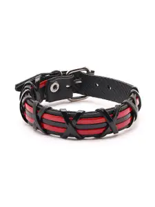 Bold by Priyaasi Men Leather Wraparound Bracelet