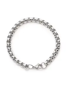 Bold by Priyaasi Men Brass Silver-Plated Link Bracelet