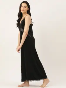 Ms.Lingies Velvet Laced Maxi Nightdress