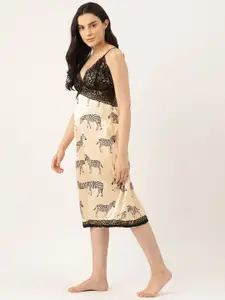 Ms.Lingies Printed Midi Nightdress