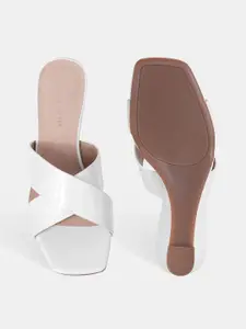 LEMON & PEPPER Open Toe Wedge Heels