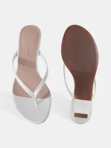 LEMON & PEPPER Open Toe Kitten Heels