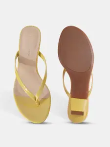 LEMON & PEPPER Open Toe Kitten Heels