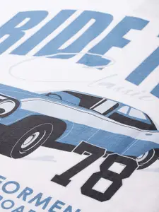 The Roadster Lifestyle Co. Printed Pure Cotton Relaxed Fit T-shirt