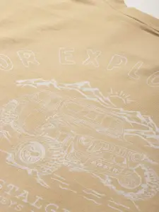 The Roadster Lifestyle Co. Printed Pure Cotton Relaxed Fit T-shirt