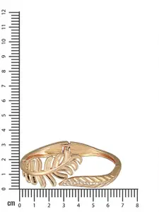 Jazz and Sizzle Women Brass American Diamond Gold-Plated Bangle-Style Bracelet