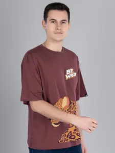 PRONK Graphic Printed Cotton Oversized T-shirt