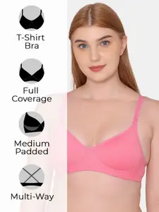 Komli Pack of 2 Medium Padded Full Coverage Padded Tshirt Bra