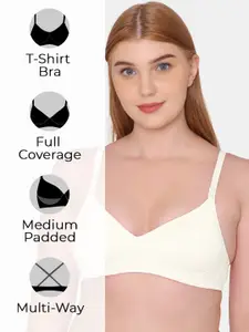Komli Pack of 3 Medium Padded Full Coverage Padded Tshirt Bra