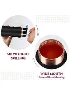 BOROSIL Black Solid Copper Sipper Water Bottle 750 ml