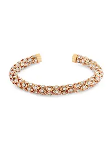 Zaveri Pearls Gold-Plated Cuff Bracelet