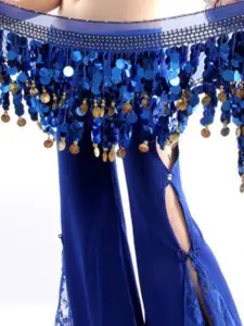 JENNA Embellished Chiffon Belly Dance Hip Scarf