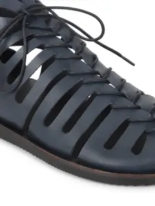 yoho Men Leather Gladiators Sandals