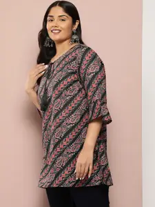 Sztori Plus Size Ethnic Motifs Printed Kurti