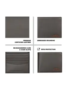 Tommy Hilfiger Men Textured Leather Two Fold Wallet