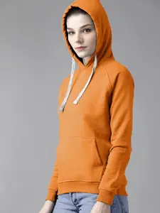 BAESD Hooded Long Sleeves Kangaroo Pocket Pullover Ribbed Cotton Casual Sweatshirt