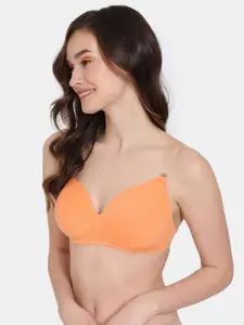Zivame Seamless Heavily Padded Half Coverage Plunge Bra - All Day Comfort