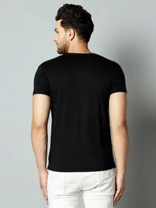 Eyebogler Colourblocked Round Neck Cotton Casual T-shirt