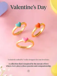 Voylla Gold-Plated Heart-Shaped Pendants & Chains