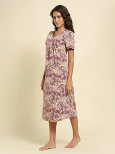Van Heusen Floral Printed Pure Cotton Midi Nightdress