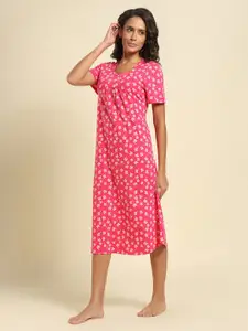 Van Heusen Floral Printed Pure Cotton Midi Nightdress