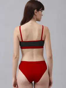 Aamarsh Pack Of 2 Cotton Bra With Briefs