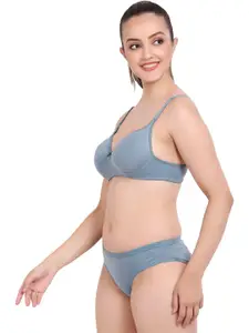 AROUSY Cotton Bra Panty Lingerie Set A-Nisa Set1