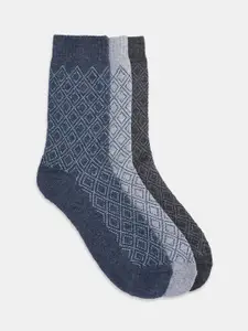 BYFORD by Pantaloons Men Pack Of 3 Patterned Calf Length Socks
