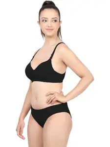PIBU Cotton Bra Panty Lingerie Set