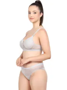PIBU Cotton Bra Panty Lingerie Set