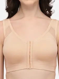 Soie Front Closure Full Coverage Non Padded Non Wired Posture Correction Bra (Pack of 2)