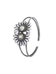 Anouk Silver-Plated German Silver Oxidised Cuff Bracelet