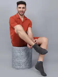 Dollar Socks Men Pack Of 3 Patterned Cotton Ankle-Length Socks