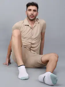 Dollar Socks Men Pack Of 5 Colourblocked Cotton Ankle Length Socks