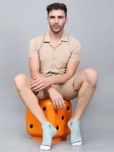 Dollar Socks Men Pack Of 3 Patterned Ankle-Length Cotton Socks