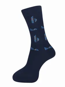 Dollar Socks Men Pack Of 5 Patterned Cotton Calf-Length Socks