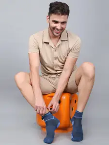 Dollar Socks Men Pack Of 5 Patterned Cotton Ankle Length Socks