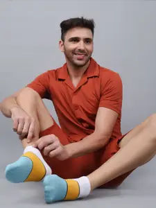 Dollar Socks Men Pack Of 3 Patterned Ankle-Length Socks