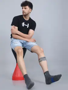 Dollar Socks Men Pack Of 5 Patterned Cotton Above Ankle-Length Socks