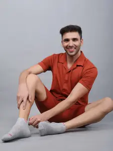 Dollar Socks Men Pack Of 5 Patterned Cotton Ankle Length Socks