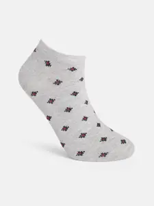 Mast & Harbour Men Pack of 3 Printed Pure Cotton Ankle-Length Socks